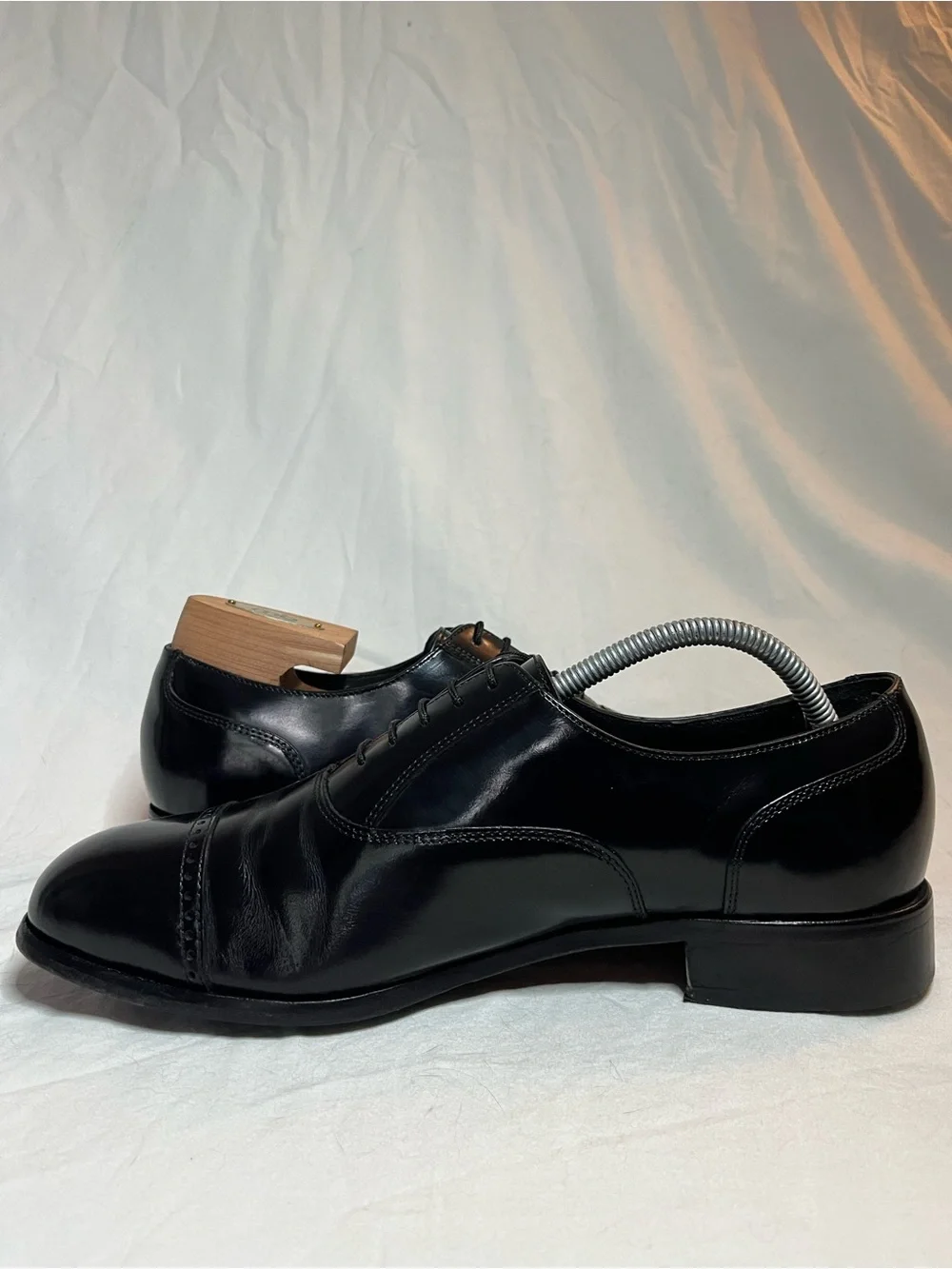 Florsheim 17067-01 Men’s Size 10D Black Cap Toe Oxford Dress Shoes Leather